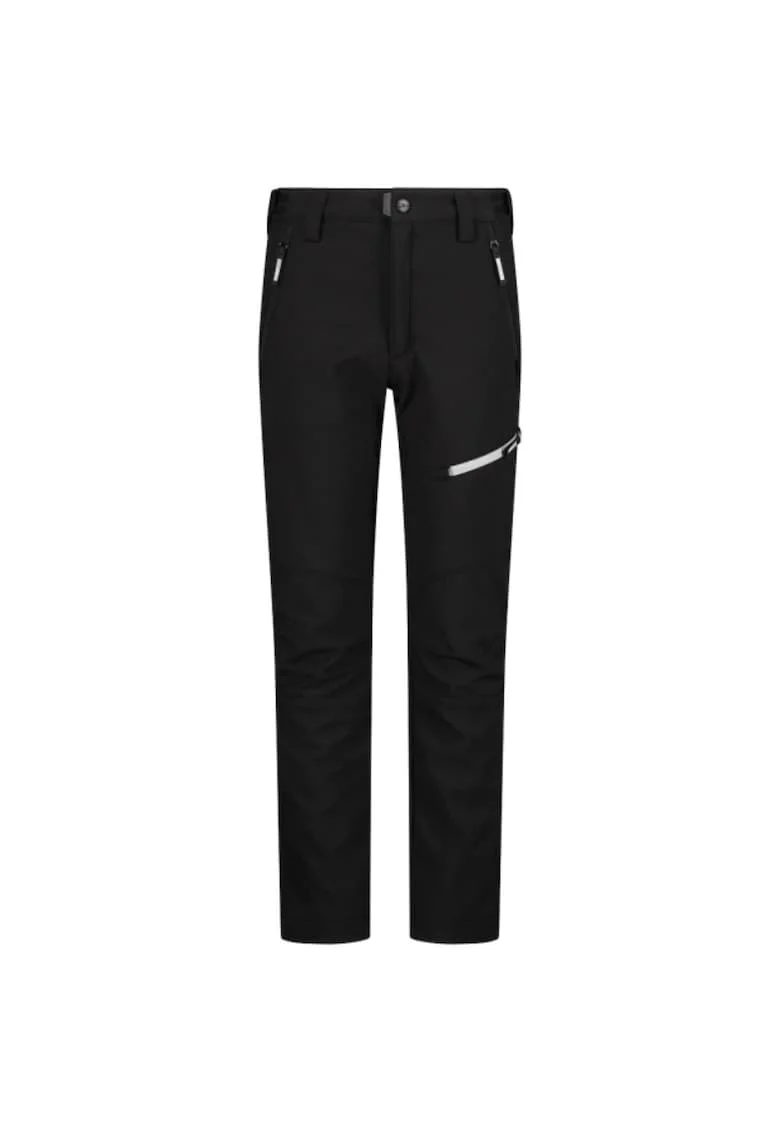 Pantaloni trekking copii  impermeabili, 116 cm, negru