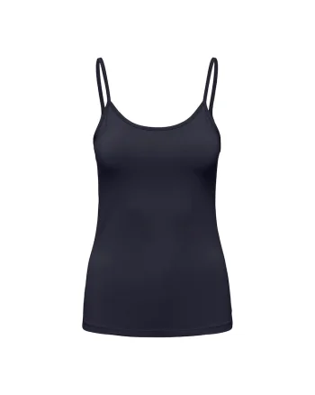 Top slim-fit cu model uni, Albastru