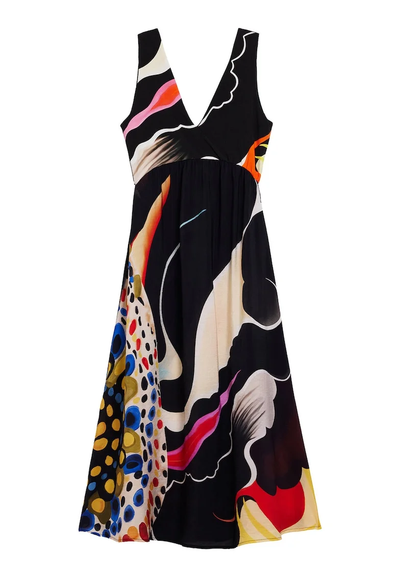 Rochie de vara,  negru, 66% viscoza, 22% bumbac