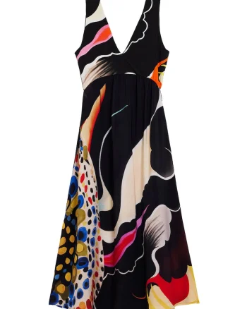 Rochie de vara,  negru, 66% viscoza, 22% bumbac