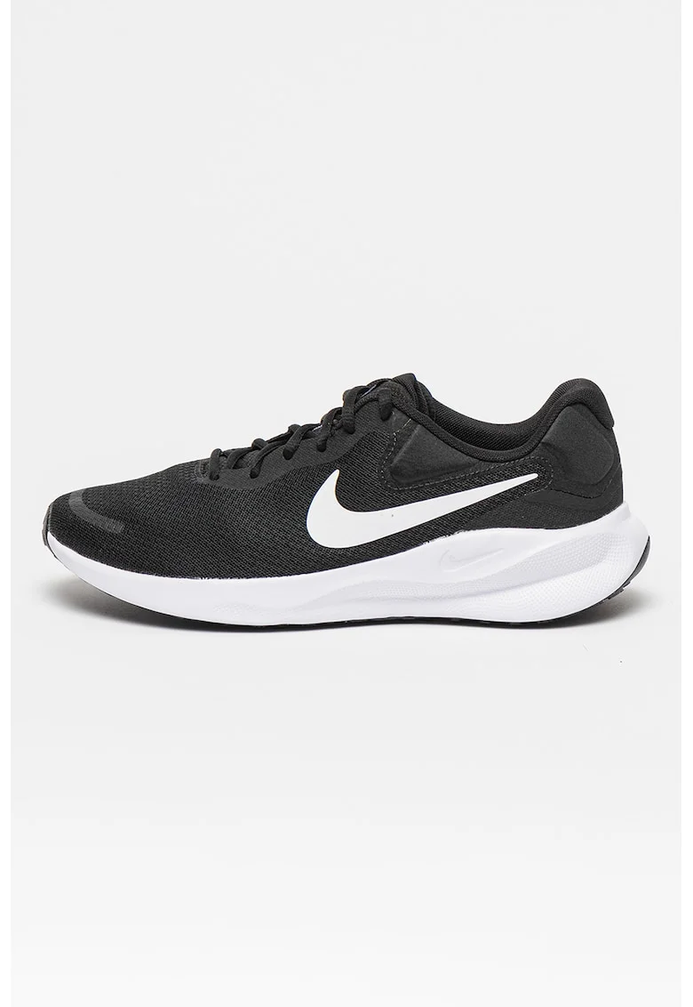 Pantofi cu imprimeu logo, pentru alergare Revolution 7 Road, Negru/Alb optic