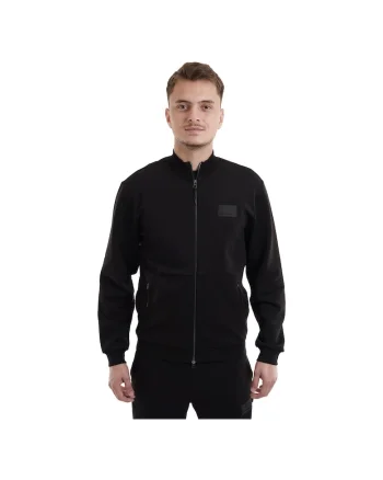 Bluza Barbati  7M000093 – Design Modern cu Fermoar Dublu Cursor, Negru