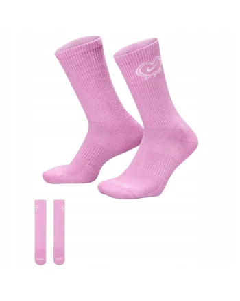 Sosete Sport  Everyday IH8626 503 Marime 42 46 Roz Tehnologie Dri Fit Ce Indeparteaza Umezeala Tricot Moale Din Bumbac Inalt Material Extrem De Respirabil Pentru Confort Sporit Ajustare Elastica Pe Forma Piciorului