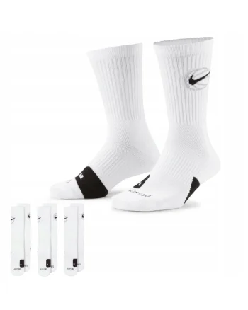 Set Sosete Sport  DA2123 100 Marime 46 50 Alb Tehnologie Dri Fit Pentru Gestionarea Umiditatii Amortizare Maxima Sub Picior Pentru Confort Banda Elastica Pe Arcada Pentru Suport Design Clasic Protectie Glezna 3 Buc