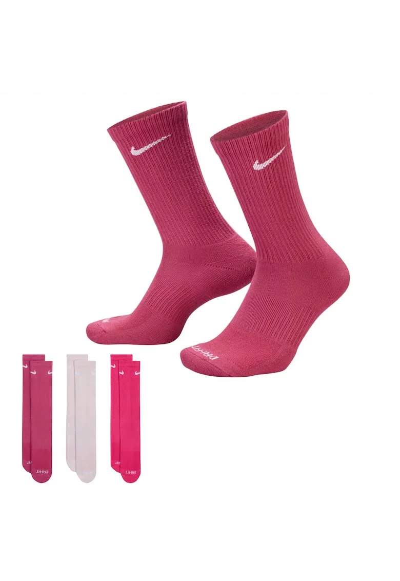 Set Sosete Sport  Sx6888 940 Marime 42 46 Tehnologie Dri Fit Pentru Gestionarea Umiditatii Amortizare Suplimentara In Zona Degetelor Si Calcai Suport Pentru Arc Tocuri Si Degete Intarite Multicolor 3 Buc