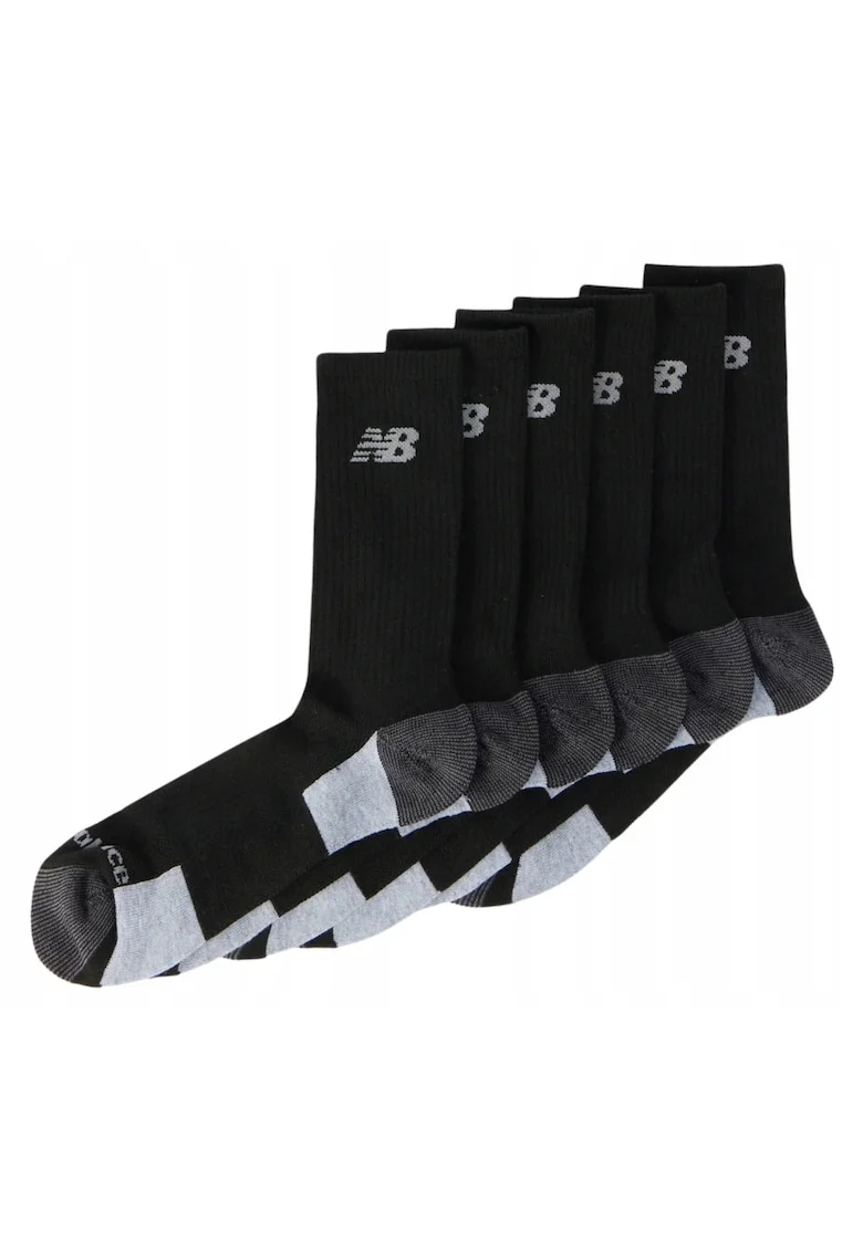 Set Sosete Sport  LAS51356EU BK Marime 39 42 Negru Material Respirabil Pentru Circulatia Aerului Tehnologie De Evacuare A Umiditatii Ajustare Elastica Pentru Confort Inalt Zone Intarite Durabile 6 Perechi
