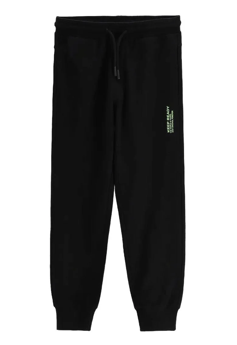 Pantaloni sport copii,  bumbac, negru