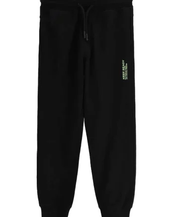Pantaloni sport copii,  bumbac, negru