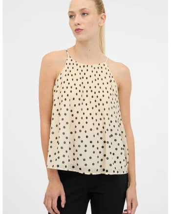 Bluza cu buline, Negru/Bej inchis