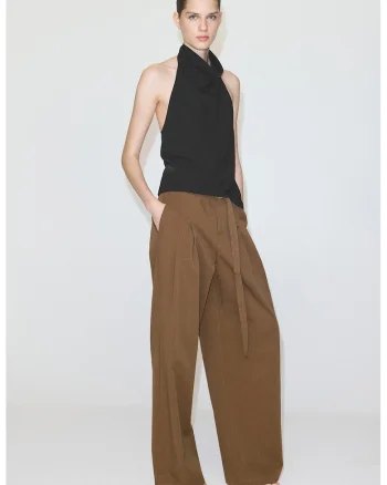 Top fara maneci cu drapaje, Negru