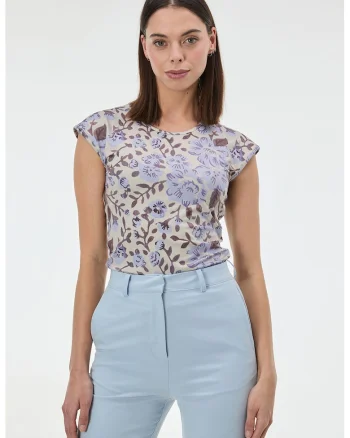 Tricou cu volane pe spate, Multicolor