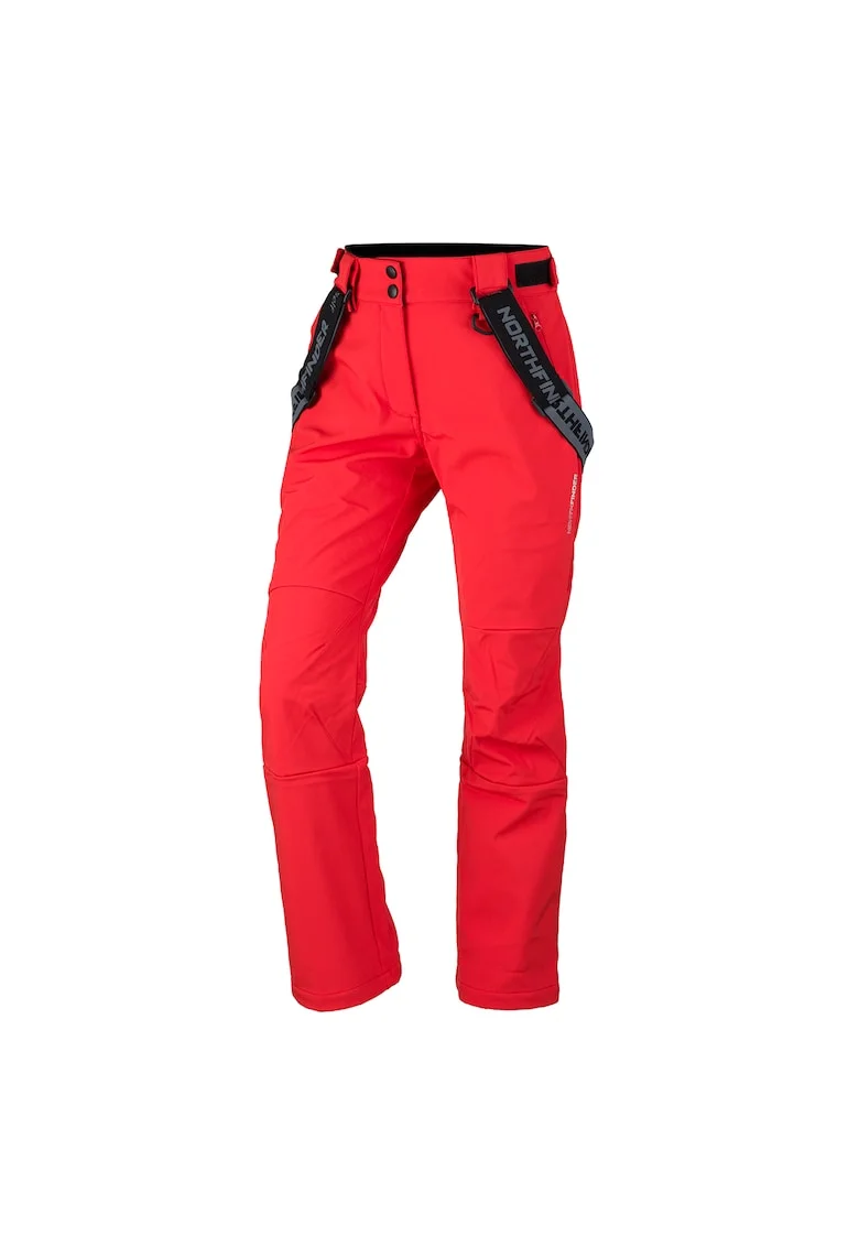 Women's winter ski softshell pants 3l ISABELA, Rosu