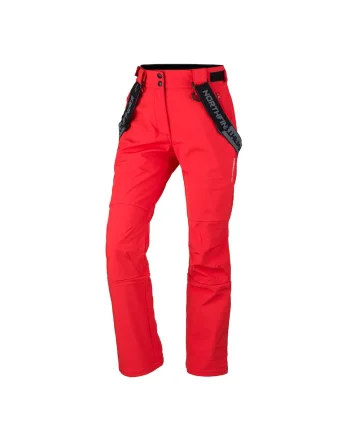 Women's winter ski softshell pants 3l ISABELA, Rosu