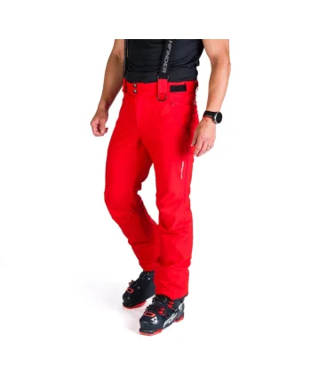 Men's ski pants with braces ISHAAN, Rosu