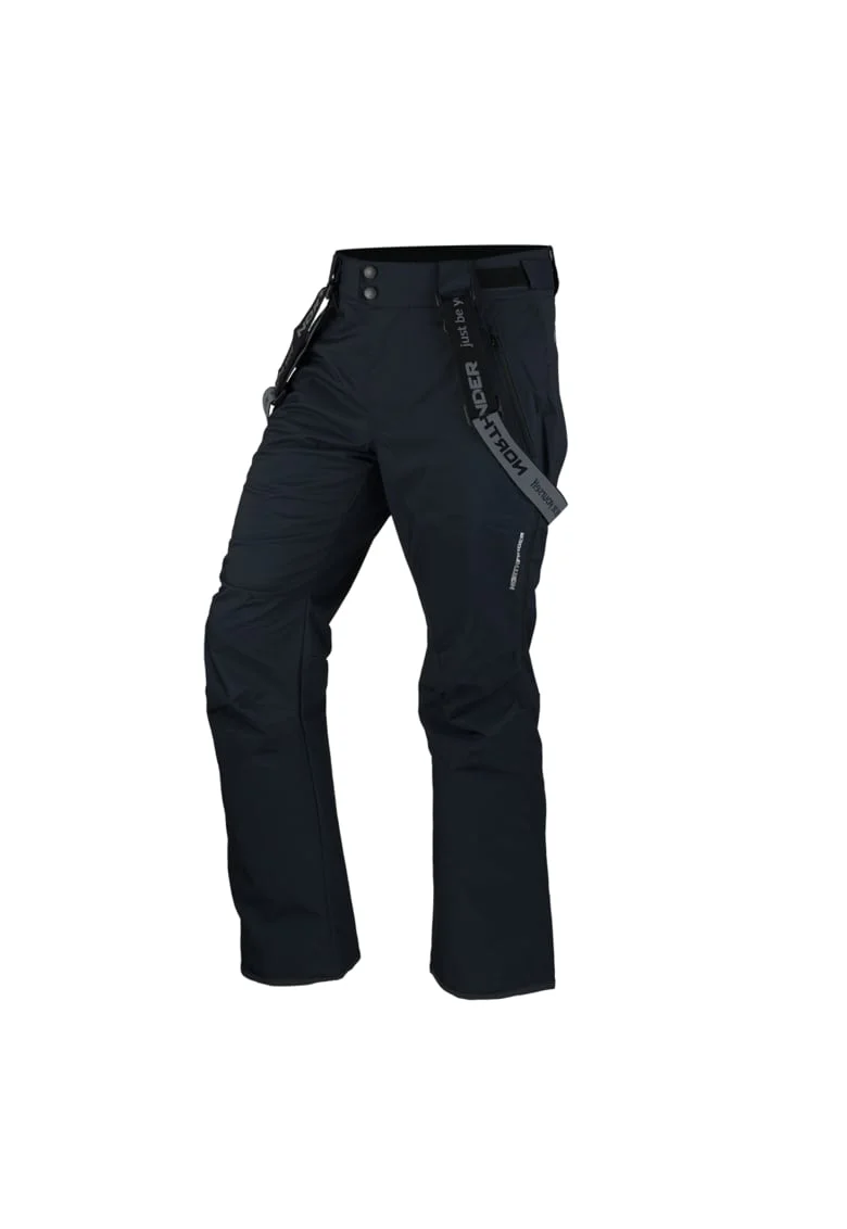 Men's ski pants with braces ISHAAN, Negru