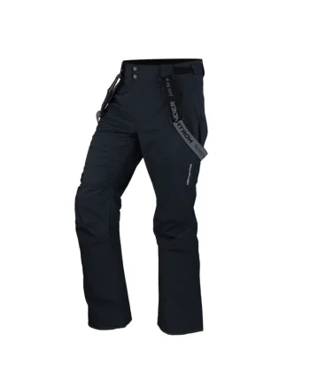 Men's ski pants with braces ISHAAN, Negru