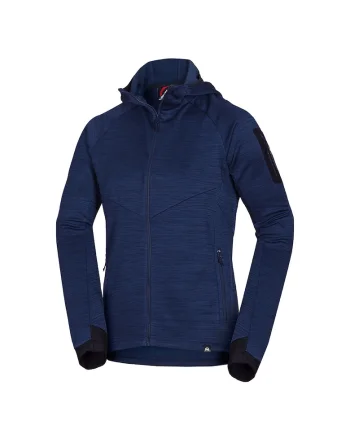 Men's universal functional hoodie DAMMASTOCK, Albastru melange