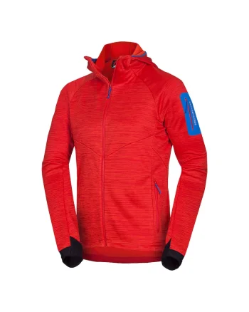 Men's universal functional hoodie DAMMASTOCK, Rosu