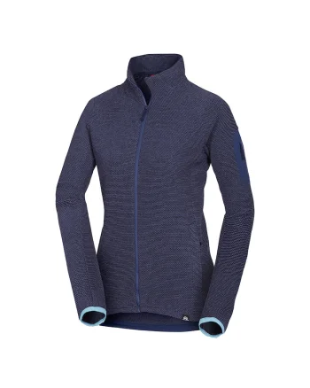 Women's warm fleece sweatshirt CEVEDALE, Blue nights