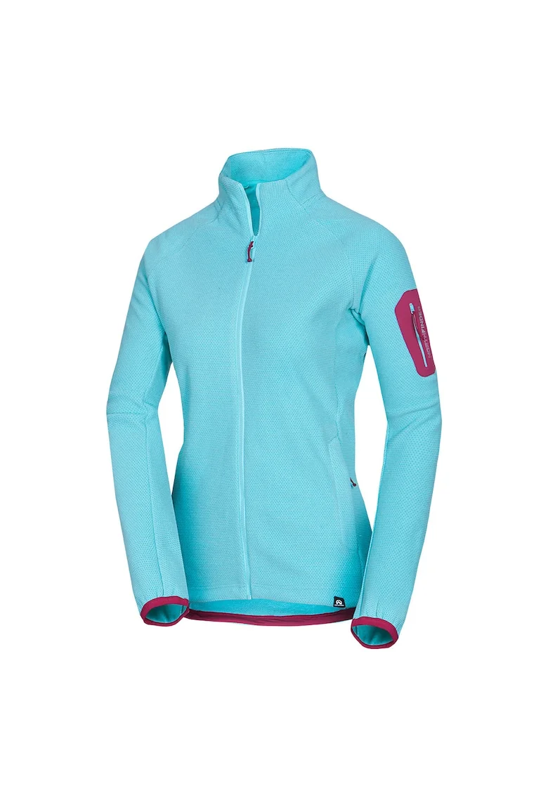 Women's warm fleece sweatshirt CEVEDALE, Albastru deschis