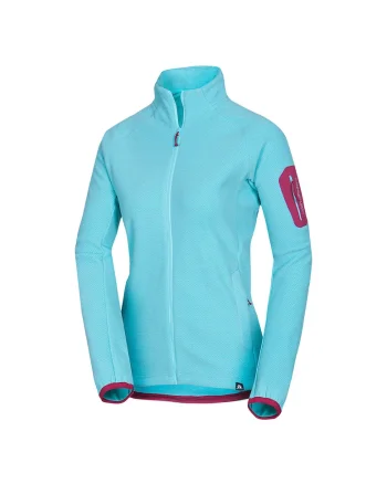 Women's warm fleece sweatshirt CEVEDALE, Albastru deschis