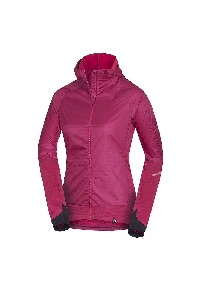 Women's hybrid jacket with active insulation BERNINA, Rosu cireasa