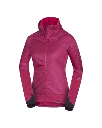 Women's hybrid jacket with active insulation BERNINA, Rosu cireasa