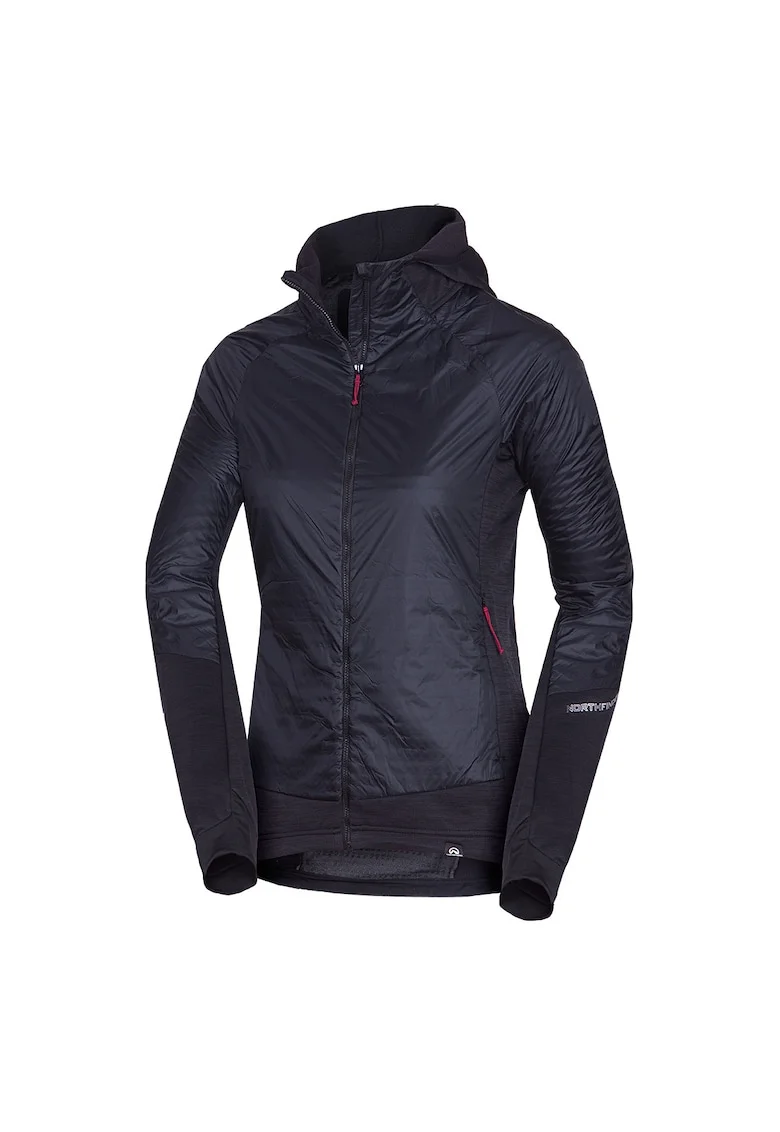 Women's hybrid jacket with active insulation BERNINA, Negru