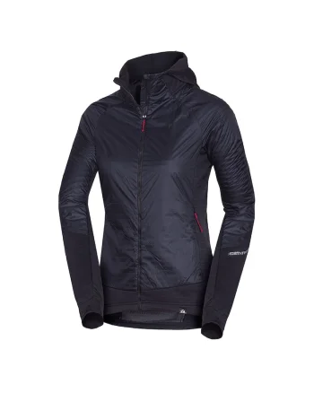 Women's hybrid jacket with active insulation BERNINA, Negru