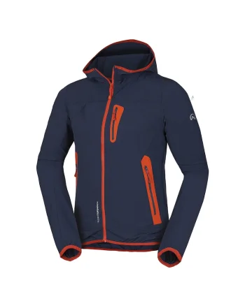 Men's softshell jacket active CASE, Bleumarin inchis