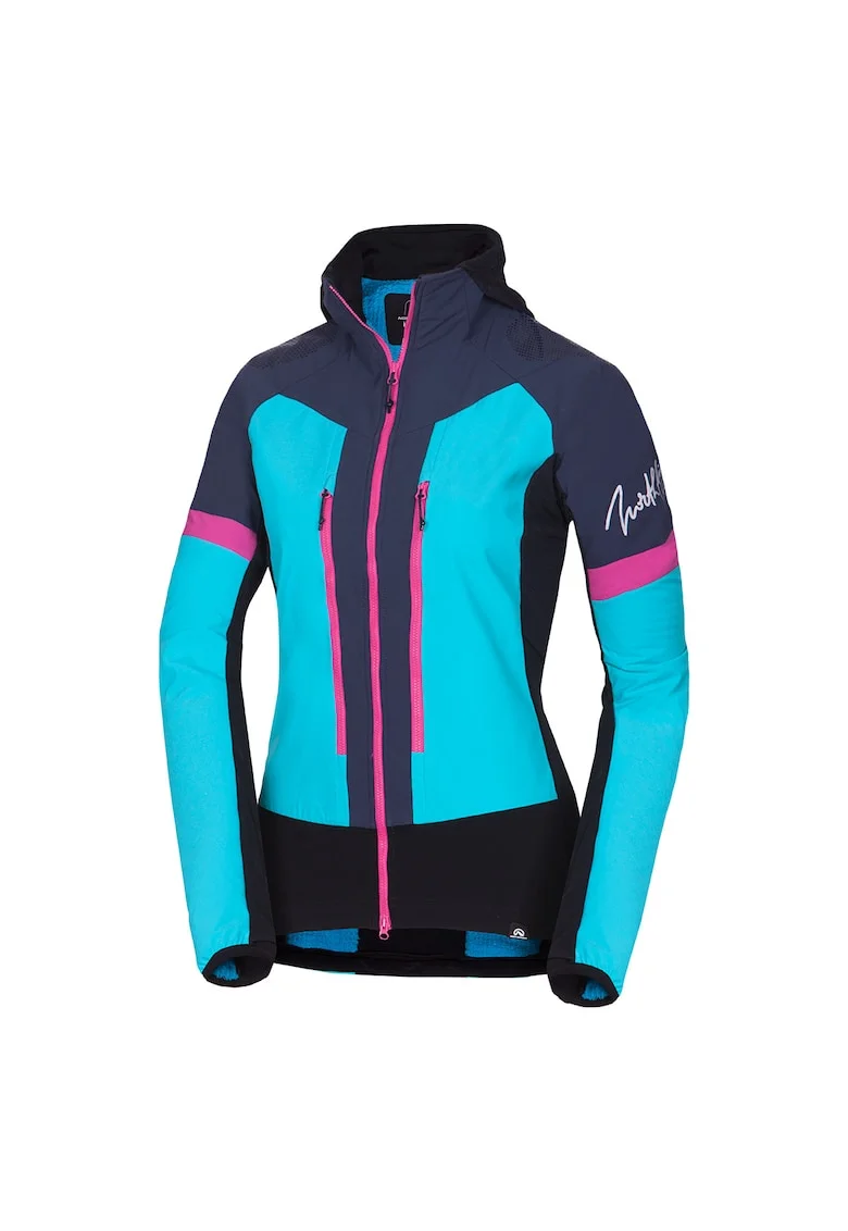 Women's hybrid ski-touring jacket Polartec® KRIZNA 1, Albastru