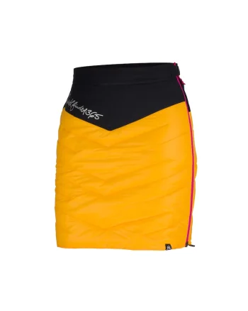 Women's insulating ski-touring skirt Primaloft® PODKOVA, Negru/Galben