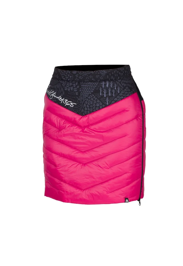 Women's insulating ski-touring skirt Primaloft® PODKOVA, Negru/Cherry