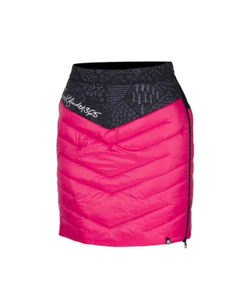 Women's insulating ski-touring skirt Primaloft® PODKOVA, Negru/Cherry