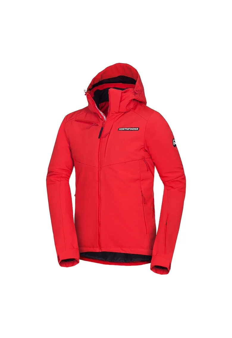 Men's ski jacket insulated DREWIN BU-50091SNW, Rosu