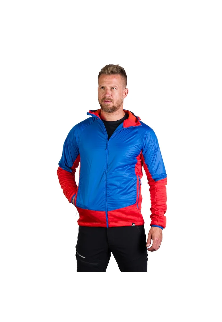 Men's hybrid jacket with active insulation CERVINO, Rosu/Albastru