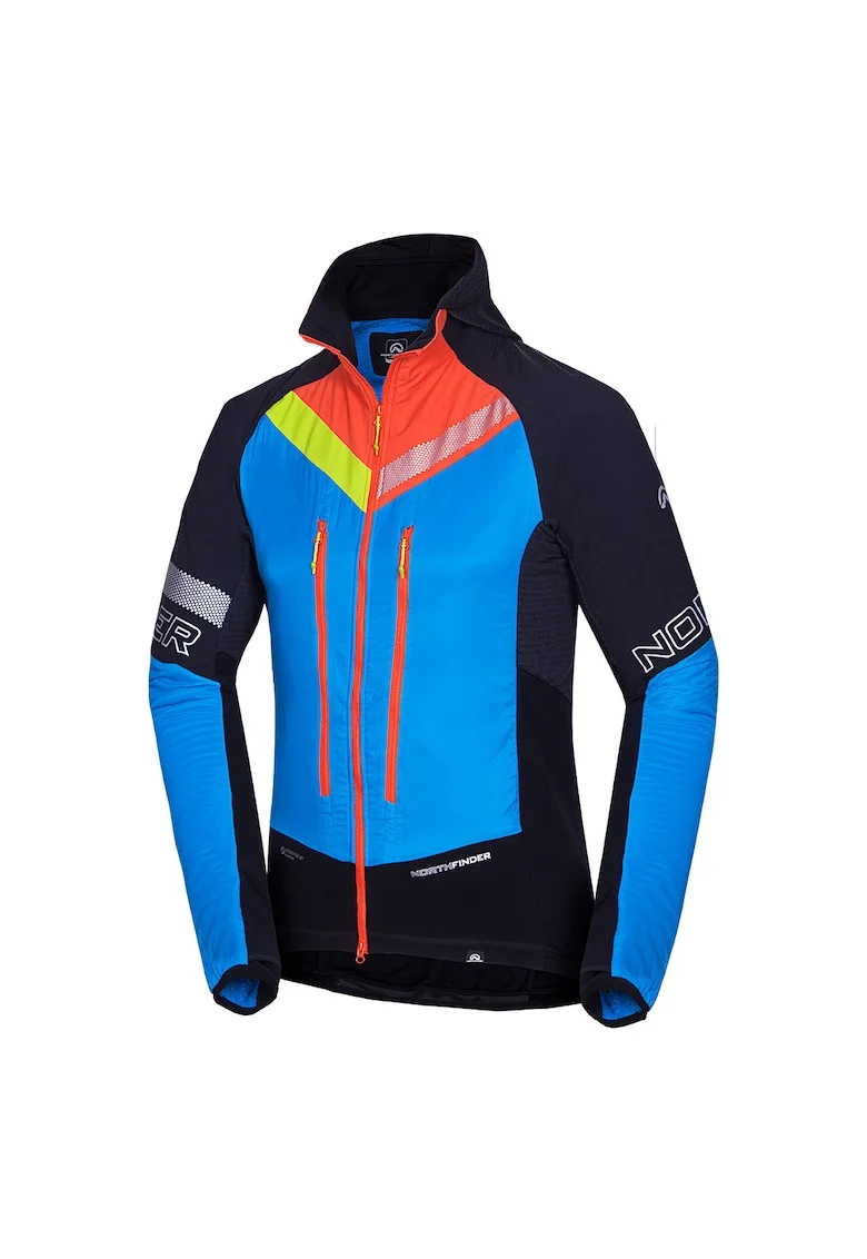 Men's ski-touring hybrid jacket Polartec® Alpha® SOLISKO 2, Negru/Albastru deschis