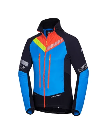 Men's ski-touring hybrid jacket Polartec® Alpha® SOLISKO 2, Negru/Albastru deschis