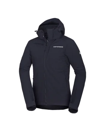Men's ski jacket insulated DREWIN BU-50091SNW, Negru