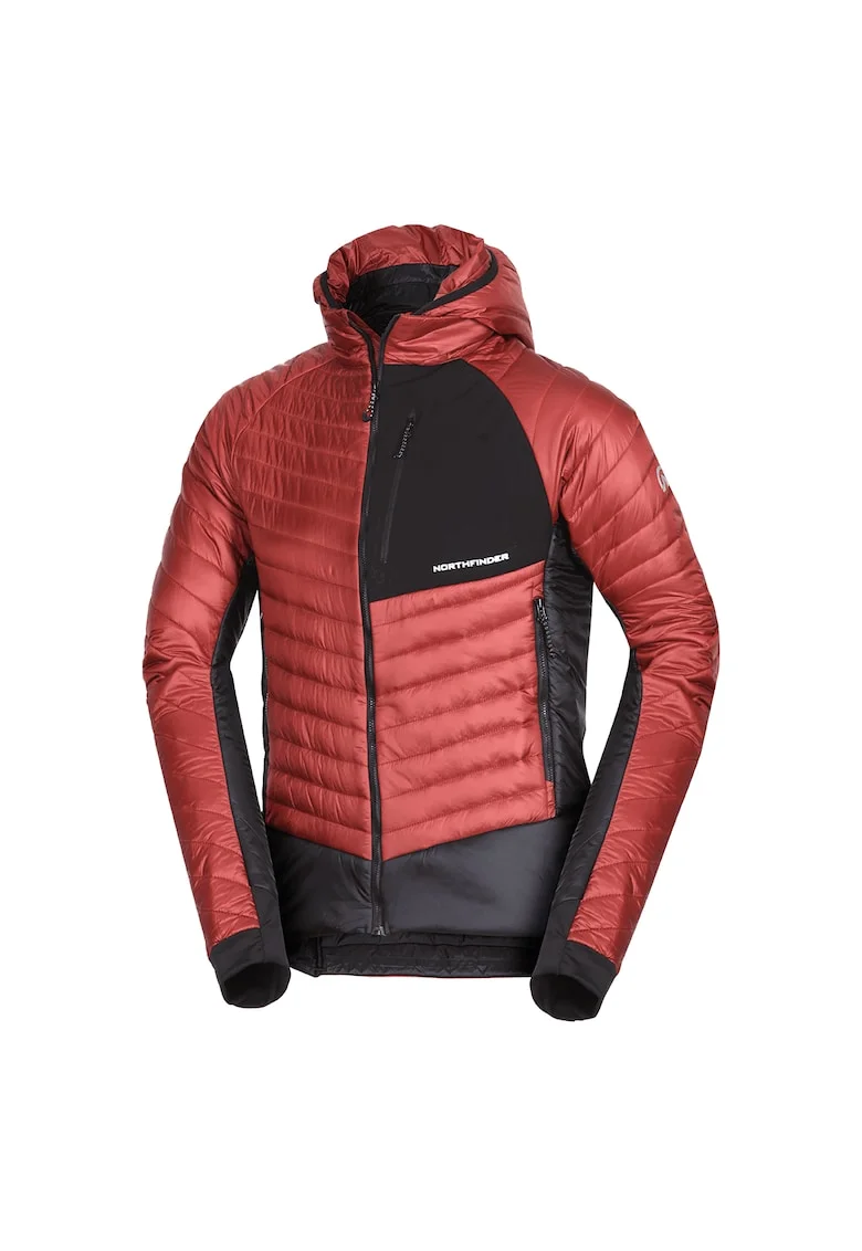 Men's outdoor lightweight insulated jacket BALINT, Negru/Brick