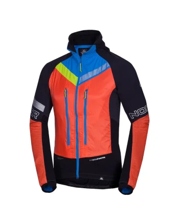 Men's ski-touring hybrid jacket Polartec® Alpha® SOLISKO 2, Negru/Portocaliu