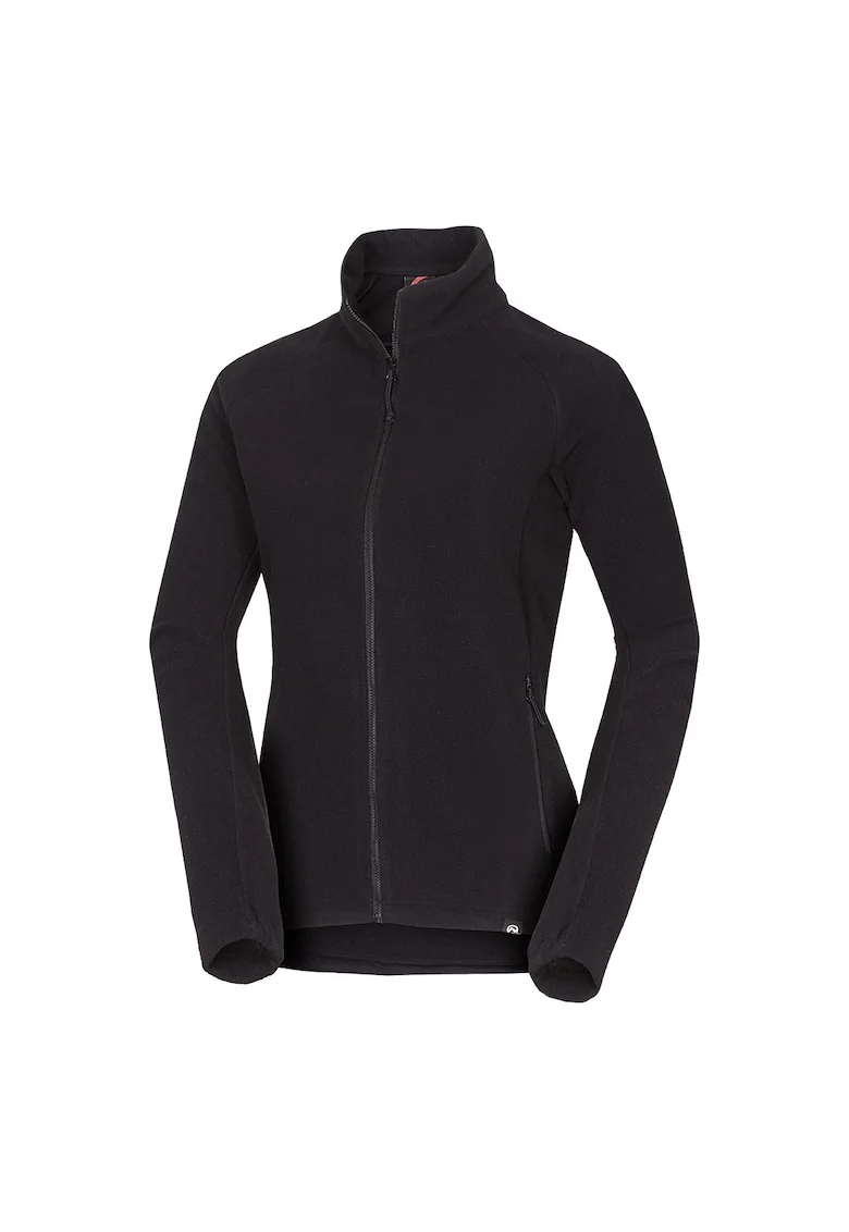 Women's outdoor fleece hoodie RAYNA, Negru