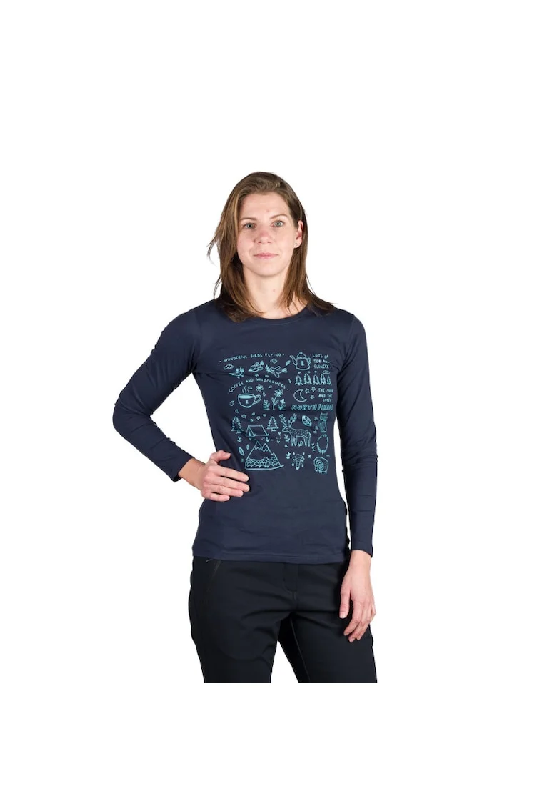 Women's organic cotton t-shirt RIYA, Blue nights