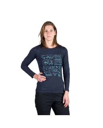 Women's organic cotton t-shirt RIYA, Blue nights