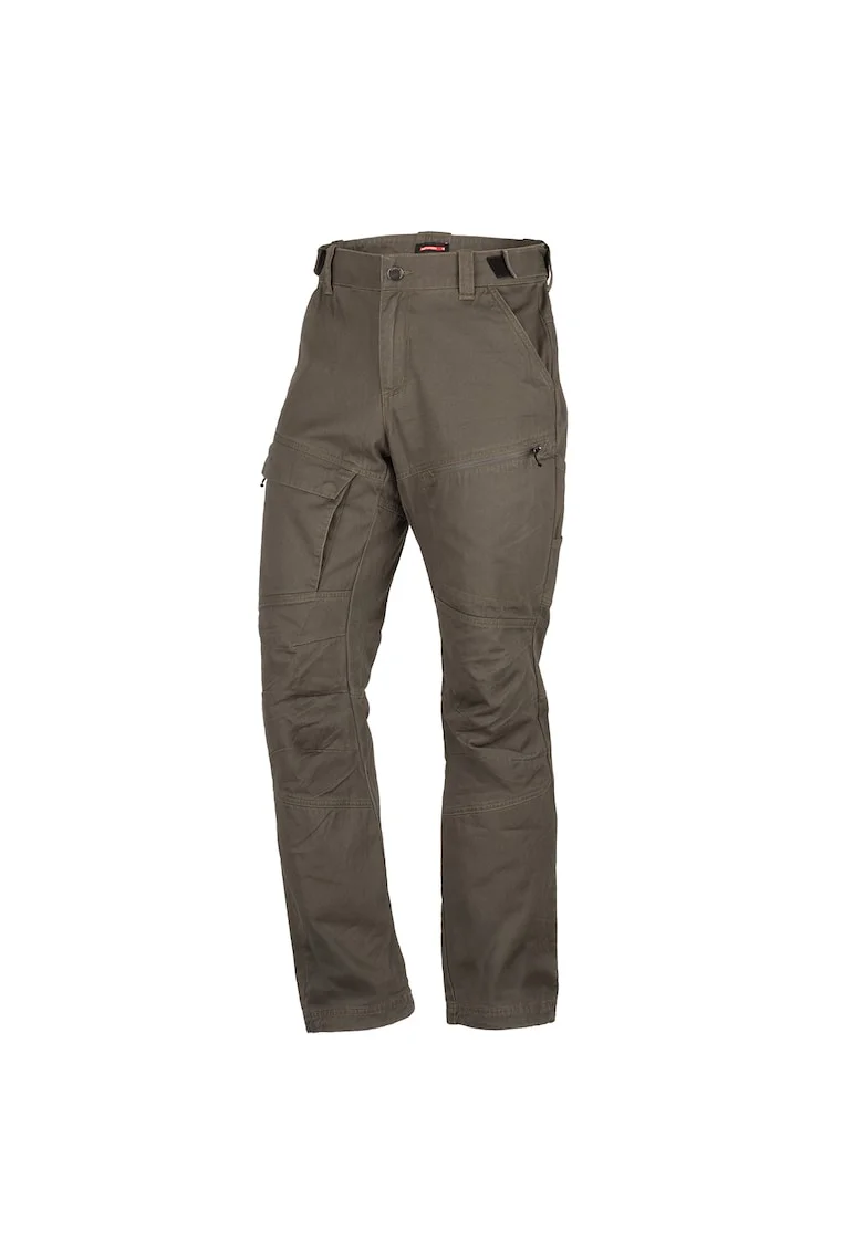 Men's travel pocket pants in cotton style LUCJAN, Gri antracit