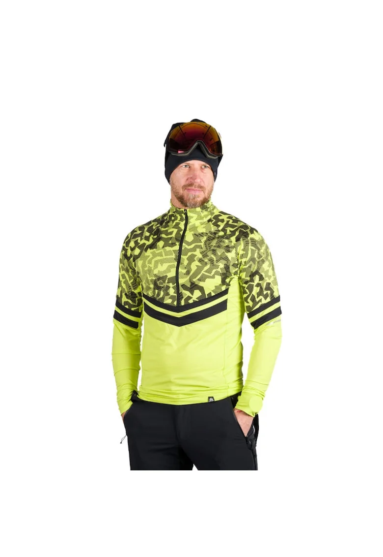 Men's ski technical sweater BERTI, Verde lime