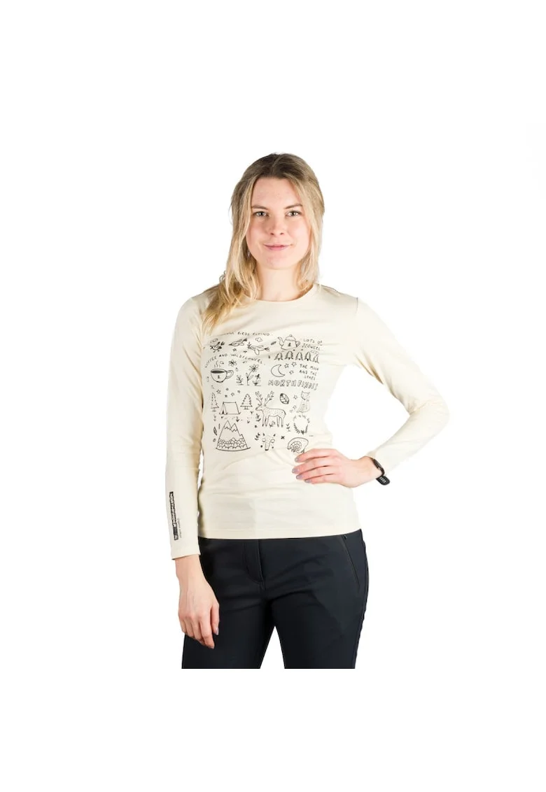 Women's organic cotton t-shirt RIYA, Alb fildes