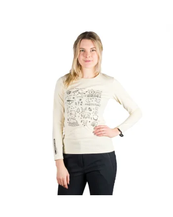 Women's organic cotton t-shirt RIYA, Alb fildes