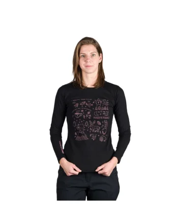Women's organic cotton t-shirt RIYA, Negru