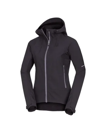 Women's travel softshell jacket 3L TIFFANI, Negru